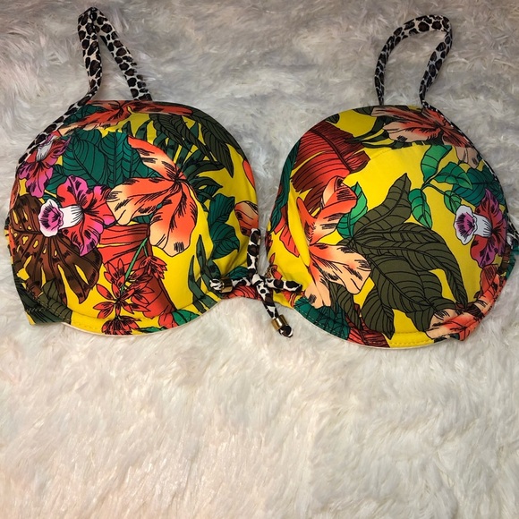LASCANA Tropical Floral Bikini Top - Picture 16 of 16